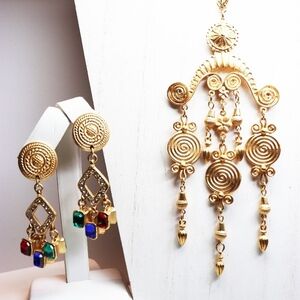 VENDOME VINTAGE ETRUSCAN REVIVAL BIB NECKLACE